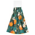 thumbnail image 7 of Yayeee Kitchen Hanging Hand Towels Set of 2 with Loop Bathroom Absorbent Tie Towel, Orange Leaves, 7 of 7