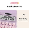 thumbnail image 4 of Solar and Battery Dual Power Desktop Calculators,Basic Calculator 12 Digit with Large Display,Cute Desktop Calculators with Big Buttons,Scientific Calculator,Suitable for Office,Home,School, 4 of 9