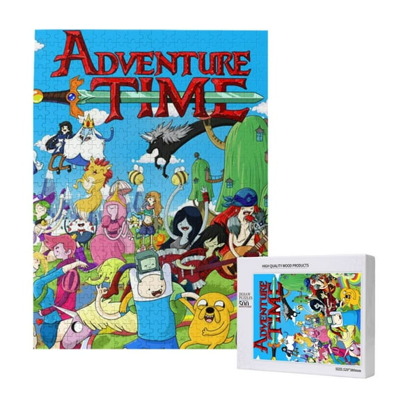 Adventure Time Jigsaw Puzzle 500 Pieces Wooden Puzzle Home Decor Birthday Party Gift