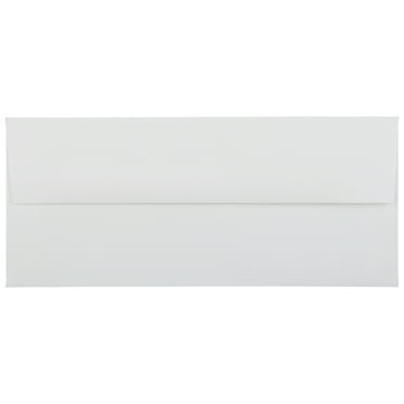 JAM Paper #10 Business Strathmore Envelopes, 4 1/8 x 9 1/2, Bright White Linen, Bulk 500/Box
