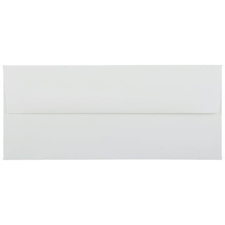 JAM Paper #10 Business Strathmore Envelopes, 4 1/8 x 9 1/2, Bright White Linen, 25/Pack