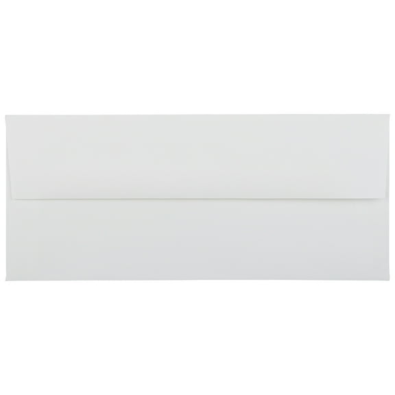 JAM Paper #10 Business Strathmore Envelopes, 4 1/8 x 9 1/2, Bright White Linen, 25/Pack