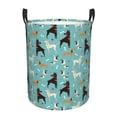 thumbnail image 1 of Balery Cute Dog Cesta de ropa redonda con asas, impermeable, independiente, para ropa, juguetes, dormitorio y familia-Small, 1 of 6