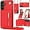 Red, variant on for Samsung Galaxy S25 Zipper Wallet Case with Card Holder, Crossbody Lanyard Purse Cover [Removable Shoulder Strap] with Kickstand for Samsung Galaxy S25 Zip-Red