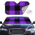 thumbnail image 4 of Goofa Purple Buffalo Plaid Printed Car Windshield Sunshade,Foldable Reflective Sun Visor,UV Protection Heat Blocker Sunshade,Car Cooling Accessory-, 4 of 7