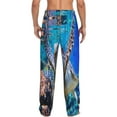 thumbnail image 3 of Goofa Sea Turtle Swims Printed Soft Pajama Pants for Men, Wide Leg Comfy Casual Lounge Yoga Pants-Large, 3 of 9