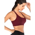 thumbnail image 4 of SAYFUT Strappy Sports Bras for Women Longline Medium Support Yoga Bra Wirefree Padded Sports Bra, 4 of 7