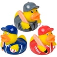 thumbnail image 2 of Baseball Player Rubber Ducks Duckies Bath Toys Party Favors Set Of 12, 2 of 2