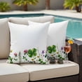 thumbnail image 4 of St. Patrick's Day Outdoor Waterproof Pillow Covers, Shamrocks Floral Botanical Colorful Decorative Square Throw Pillowcase Sofa Cushion Sham for Patio/Couch/Chair, 18"x18" 2 Pack, 4 of 8
