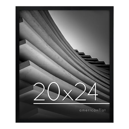 Americanflat 20x24 Poster Frame in Black with Polished Plexiglass - Thin Border 20 X 24 Inch Large Picture Frame for Wall Poster Frames in Horizontal or Vertical Format