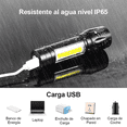 thumbnail image 4 of Lampara Tactica Recargable Led 2000l BLOOSOM Linterna Lateral Negro Blanco, 4 of 4