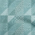 thumbnail image 1 of oneOone Velvet Dark Teal Green Fabric Mix Block Pattern Craft Projects Decor Fabric Printed By The Yard 58 Inch Wide, 1 of 4