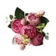 thumbnail image 5 of Ramo de novia artificial de tallo largo con flores artificiales rústicas. Rosa rosa, 5 of 9