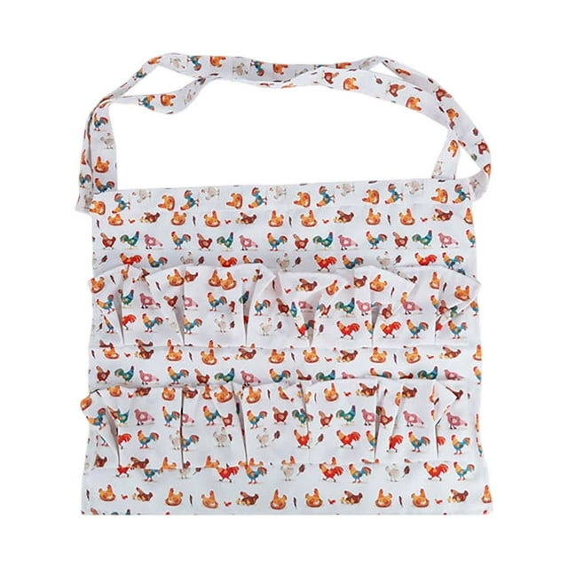Egg Collecting Apron For Farm Poultry Care With Multiple Pockets Durable Polyester Sleeved Apron For Harvesting And Gardening Craft