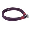 thumbnail image 2 of NOVICA Silver accent silk cord bracelet, 'Purple Karen Blossom', 2 of 6