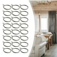 thumbnail image 3 of CHENGSI for Metal Curtain Rings with Hooks for Curtain Rods Heavy Duty Hanging Rings Smooth Gliding for Weighted Curtains Shower Curtains French Curtains 25-37mm Rod Diameter Silver 24pcs, 3 of 10