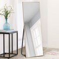 thumbnail image 2 of NeuType Gold Floor Mirror with Stand Large Full Length Mirror Modern Wall Mounted Mirror 59"x16", 2 of 8