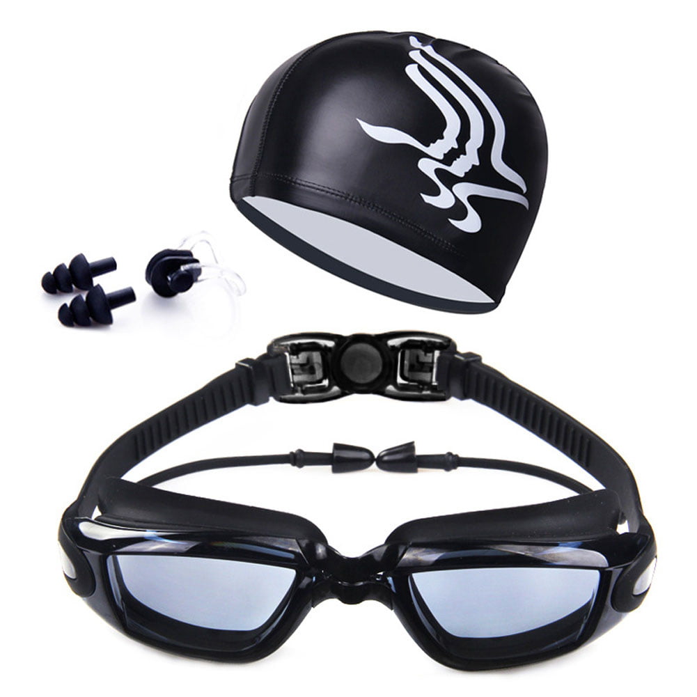 Swimming Glasses Goggles UV Protection Non-Fogging Shatter Resist Adult 