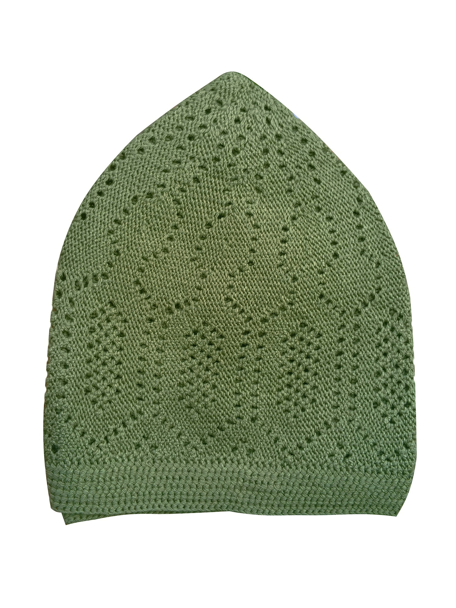 olive green skull cap