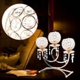 thumbnail image 4 of DENEST 3-Arms Crystal Candle Holder Centerpiece Wedding Candelabra Home Decor Golden, 4 of 9