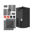 thumbnail image 3 of Kit de filtro de Malla Foohvr con tapón antipolvo para consola de juegos negro + rojo, 3 of 5