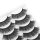 thumbnail image 3 of Lot de 5 paires de faux cils épais, denses et bouclés, réutilisables, pour maquillage de scène 008, 3 of 4