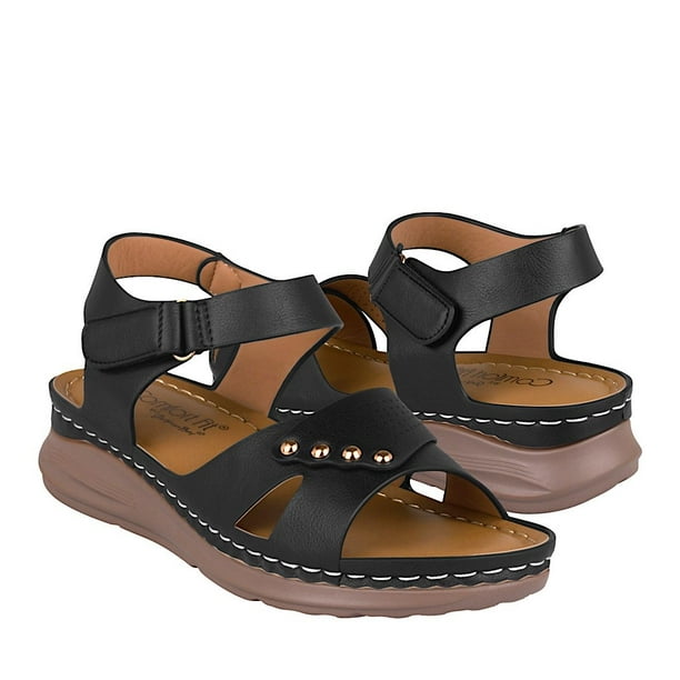 SANDALIAS DAMA CONFORT FIT 19635 SIMIPIEL NEGRO COMFORT FIT 19635