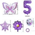thumbnail image 2 of Artículos de fiesta JNNIMTRDAE, decoraciones moradas para quinto cumpleaños, 2 of 5