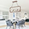 thumbnail image 4 of Wooden Pendant Light Farmhouse Lighting for Dining Room Kitchen Island Bedroom 6 Lights Adjustable Height, 4 of 7