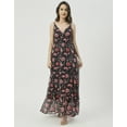 thumbnail image 3 of Moomaya Sleeveless V Neck A-Line Printed Dress - Women's Boho A-Line Dress, 3 of 9