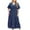 A0810-Blue, variant on QUINDOS Womens Dresses 2025 Short Sleeve Crew Neck Casual A-Line Plus Size Dresses Summer Slim Wrap Polka Dot Long Midi Womens Dresses