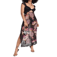 thumbnail image 3 of Robe Longue Moulante Sans Manches à Découpes à Col en V en Dentelle à Imprimé Floral pour Femmes, Dos Nu, Robe de Cocktail pour Fête, 3 of 7