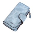 thumbnail image 3 of Mini cartera con cremallera de cuero a la moda, monedero, botón, embrague, tarjetero para teléfono Azul Colcomx Cartera con cremallera para mujer, 3 of 7