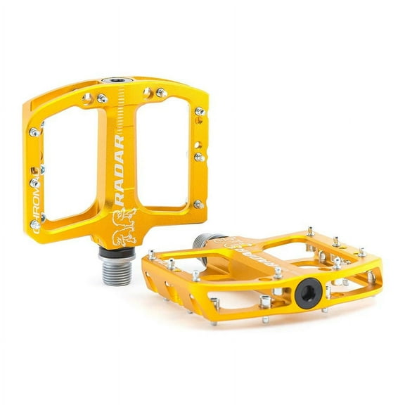 Chromag Radar Platform Pedals, Body: Aluminum, Spindle: Steel, 9/16'', Gold