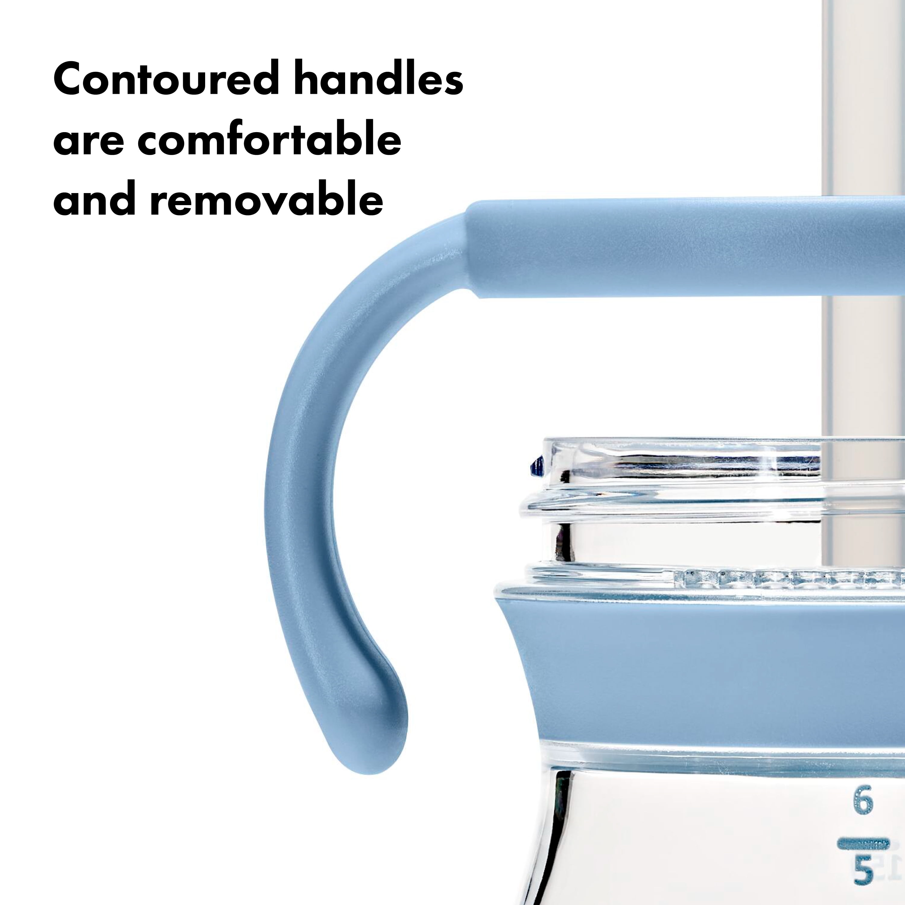 OXO Tot Transitions 6 oz Straw Cup with Removable Handles, Dusk