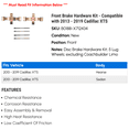 thumbnail image 2 of Front Brake Hardware Kit - Compatible with 2013 - 2019 Cadillac XTS 2014 2015 2016 2017 2018, 2 of 2