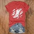 thumbnail image 2 of TODOZO Hot Sale!! Baseball Shirts Women Baseball Mom Tshirt Baseball Heart Graphic Tee Game Day Gifts Funny Short Sleeve Tops Women's Spring/Summer Baseball Print Loose T Shirt Short Sleeve Top Red L, 2 of 3