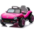 thumbnail image 3 of EastVita Kids Electric Vehicle Licensed Volkswagen | 12V Ride-On Toy with Remote Control | LED Lights, MP3, and Bluetooth Pink, 3 of 6