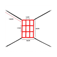 thumbnail image 1 of Strike Zone Target for Baseball Net Softball Adjustable Pitching Target for 7X7 Net Sold Only Central Target Strike Zone, 1 of 5