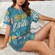 thumbnail image 4 of Fotbe Happy Easter Conjunto de Pijama Estampado para Mujer, 2 Piezas, Ropa de Dormir con Camiseta de Manga Corta y Shorts Suaves-Large, 4 of 6