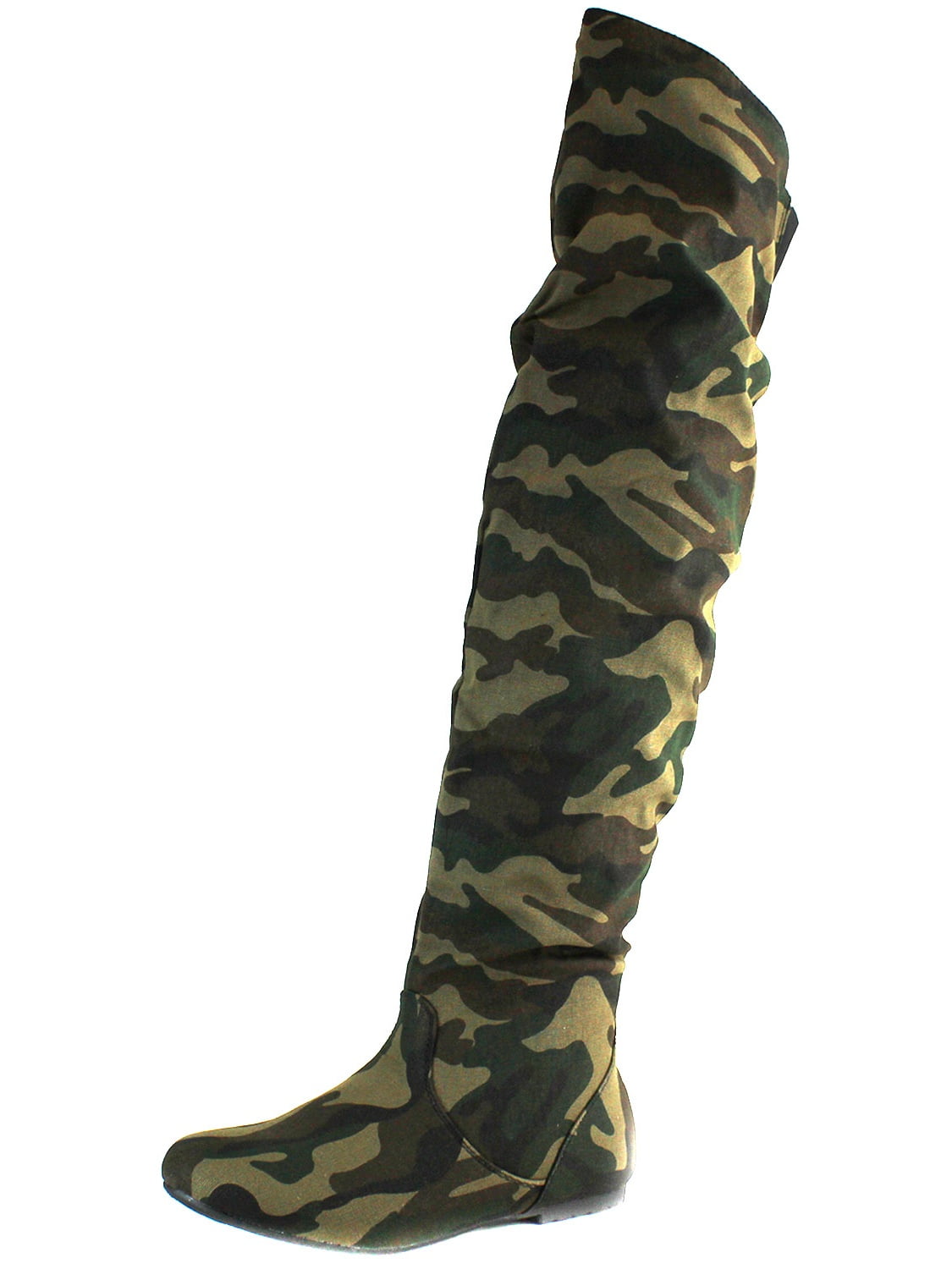 camo thigh high boots