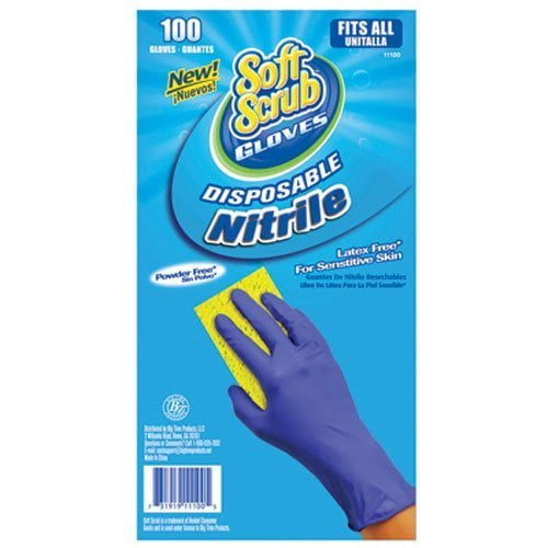 Big Time Products Soft Scrub Disposable Nitrile Gloves - Latex-Free - 100 Count