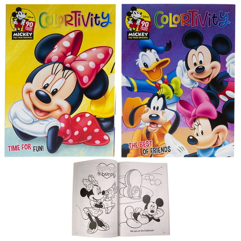 Activity Book Disney Junior Minnie and Mickey Mouse Colortivity Set for  Kids Toddlers - Set of 2 Coloring Books 'Time for Fun' and 'The Best of  Friends' 
