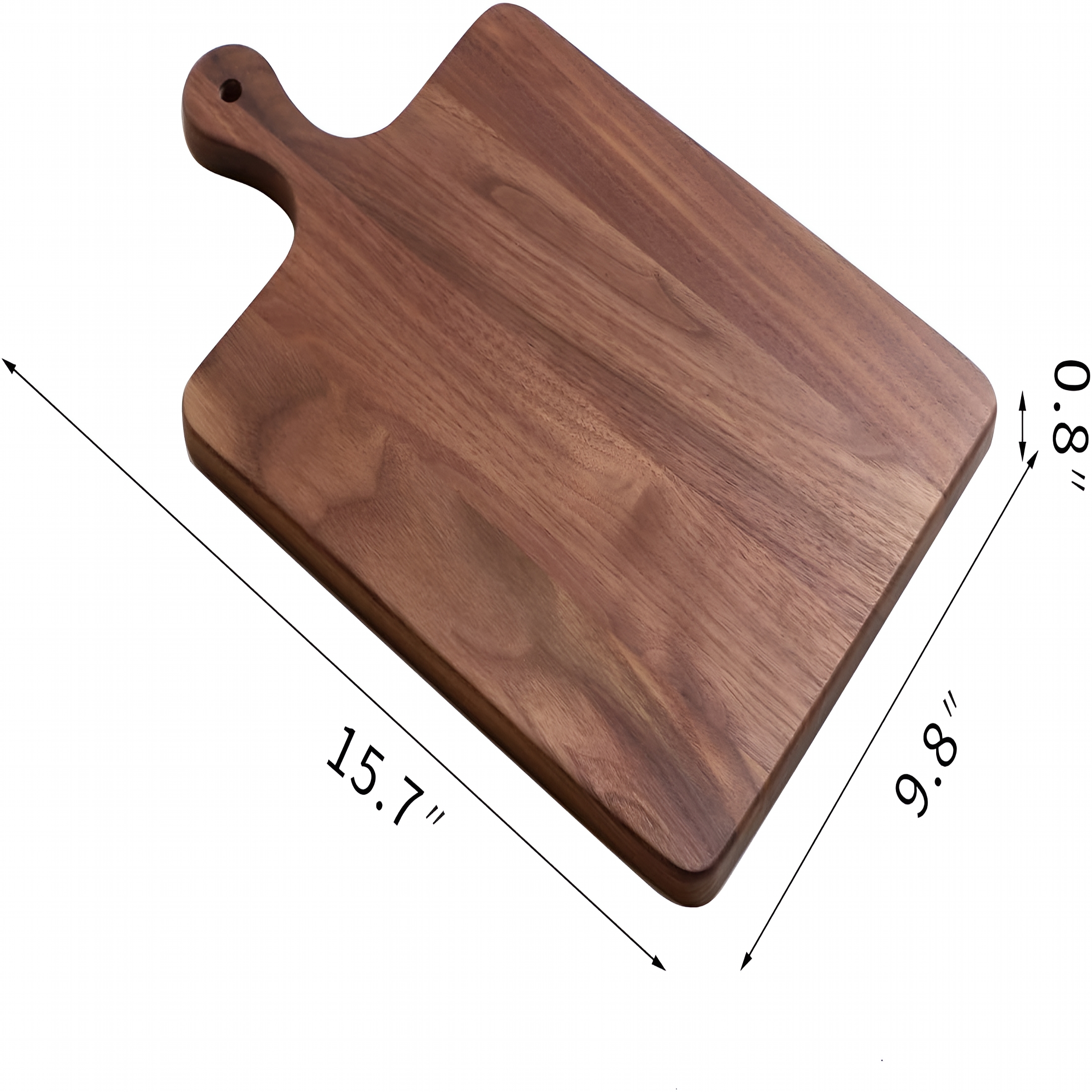 ACDANC 2026 New Wood Walnut Cutting Board for Kitchen,Wooden Chopping Board with Handle to Hang,Square Bread Pizza Cheese Board,Charcuterie Board Used for Serving Platter 15.7X9.8"