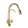 thumbnail image 1 of Filter Kitchen Faucet Brushed Nickel Brass Kitchen Faucet With Pure Water Pull Out Style Kitchen Faucet Rotatble Hot Cold Crane ,Effortless Installation, 1 of 7