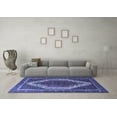 thumbnail image 3 of Ahgly Company Machine Washable Indoor Rectangle Persian Blue Traditional Area Rugs, 8' x 10', 3 of 4