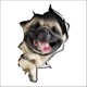 thumbnail image 1 of 2 piezas （El perro） adhesivo para inodoro con descarga de inodoro, material de PVC, decoración de pared, el tema del gato sale a la luz, 1 of 5