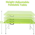 thumbnail image 6 of JERFIT 4ft Portable Folding Table, Heavy Duty 297 Lbs Capacity Indoor Outdoor Plastic Camping Picnic Table with Foldable Legs, Green, 6 of 6