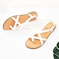 thumbnail image 4 of Ataiwee Women's Flat Slide Sandals - Casual Multiple Straps Criss Cross Thong Flat Summer Shoes., 4 of 7