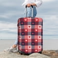 thumbnail image 4 of Wukai Heart Plaid Elastic Luggage Cover: Personalized Protection for Your Suitcase - Fits 19~29-inch, Washable & Durable Travel Companion-X-Large, 4 of 8